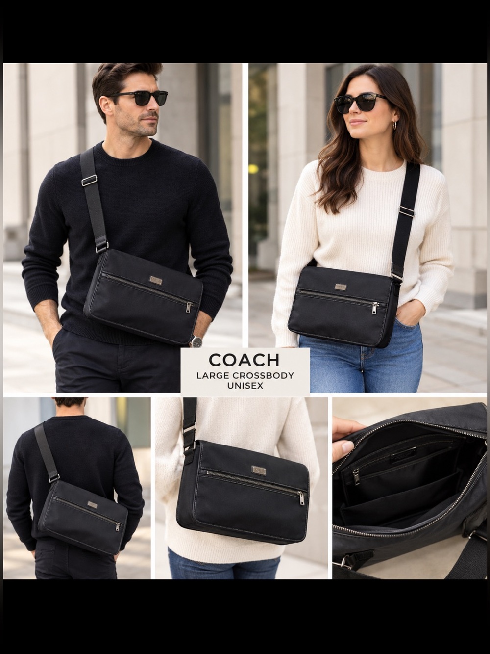 Coach Large Unisex Messenger Bag EUC